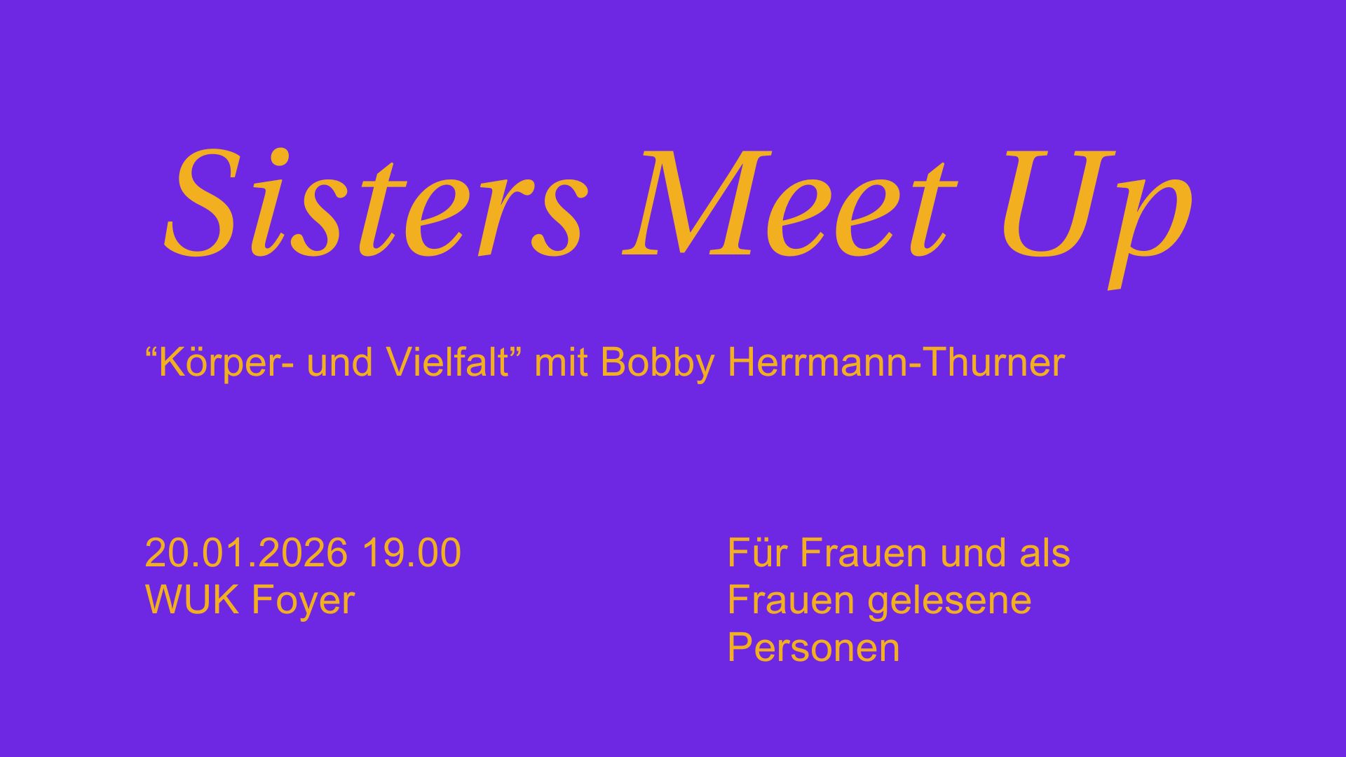 THE:Sisters Meet Up – Mehrgewichtigkeit, Körper- und Vielfalt