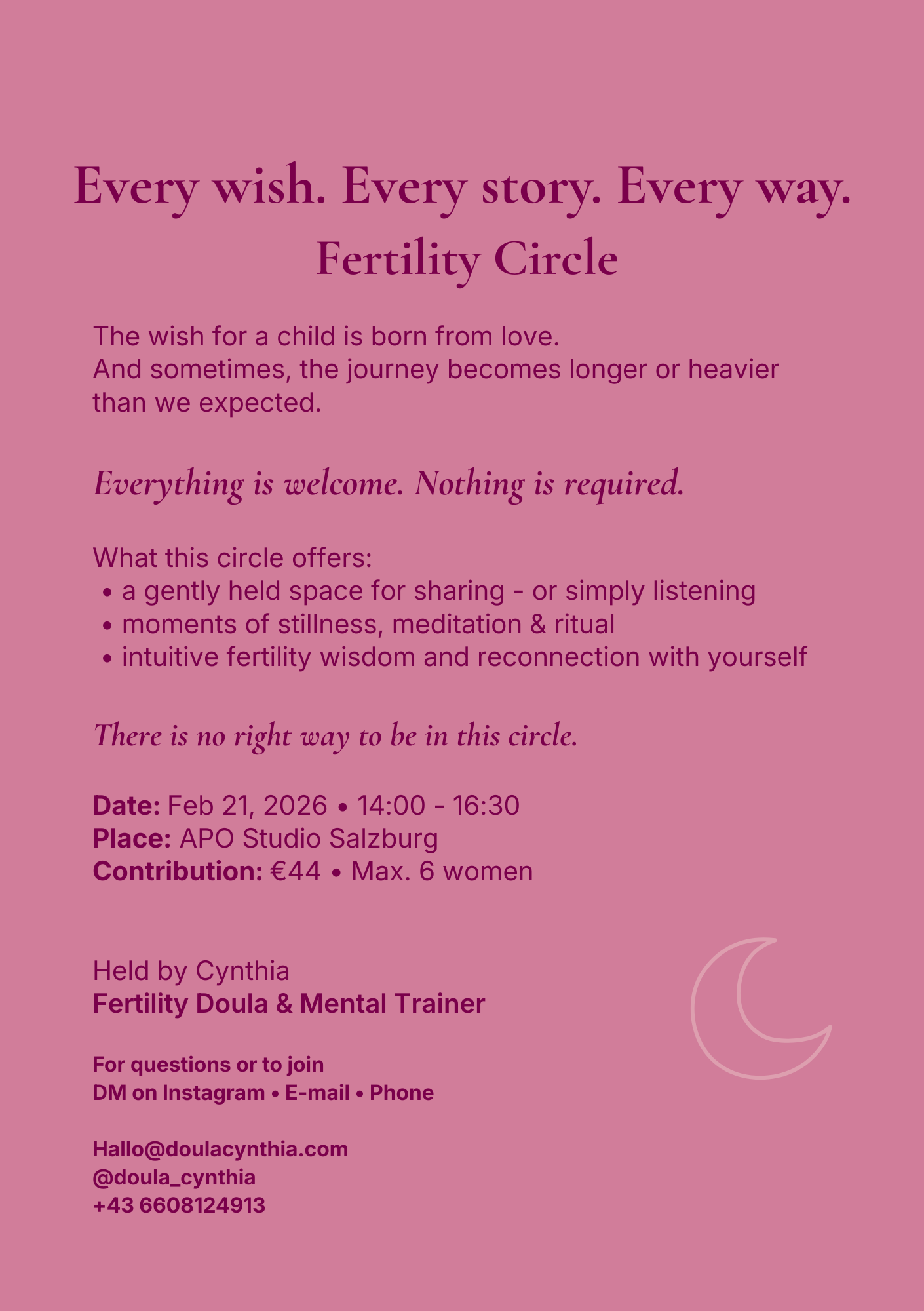 Fertility Circle (held in English)