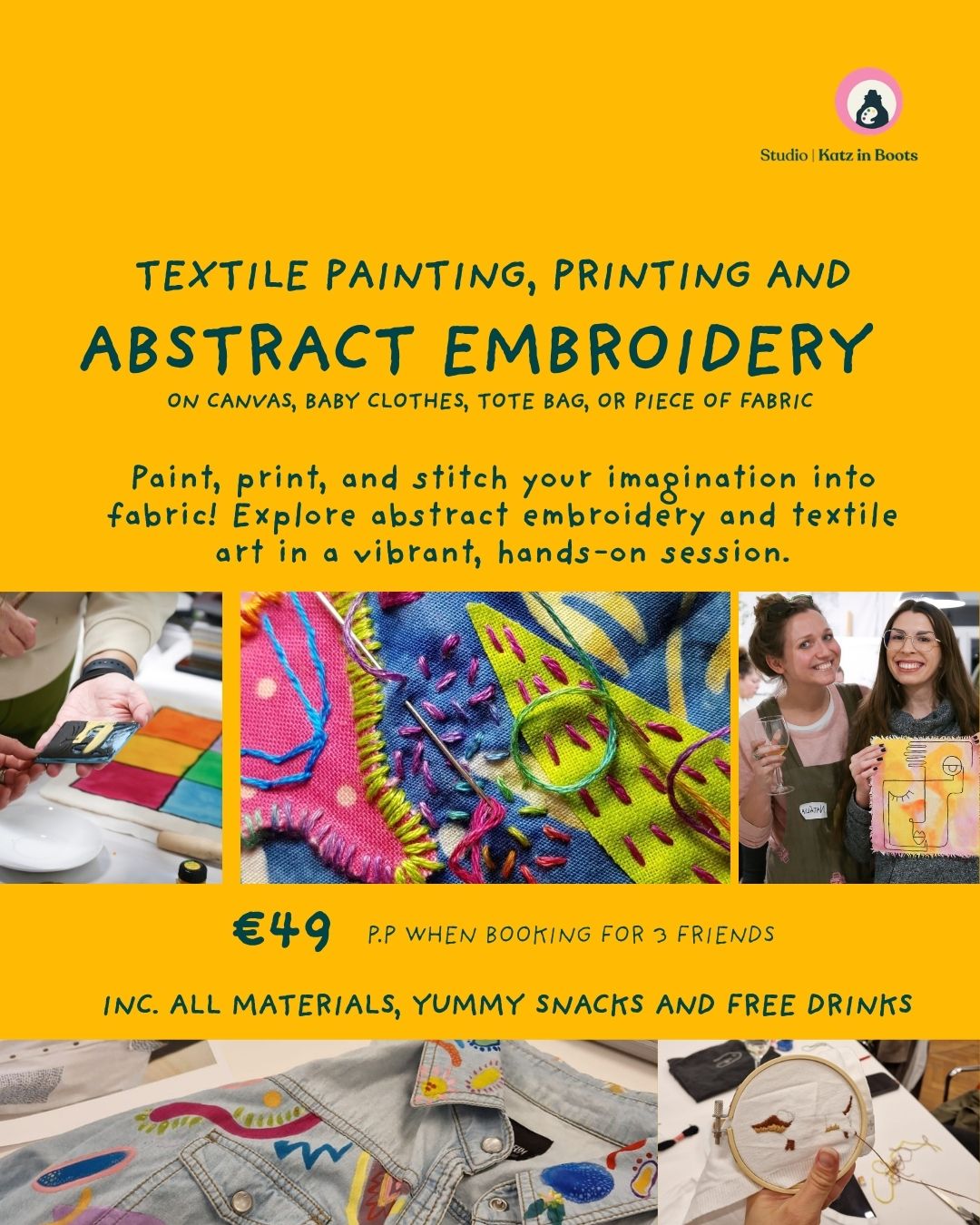 Textile Painting, Printing and Abstract Embroidery